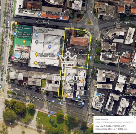 Terreno à Venda, 3.800 m² em Gonzaga - Santos