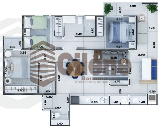 Imagem Apartamento com 3 Quartos à Venda, 86 m² em Itaguá - Ubatuba