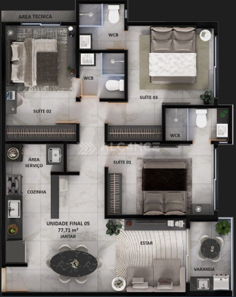 Imagem Flat com 1 Quarto à Venda, 29 m² em Intermares - Cabedelo