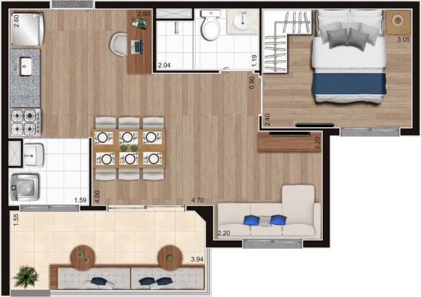 Imagem Apartamento com 2 Quartos à Venda, 39 m² em Vila Leopoldina - São Paulo
