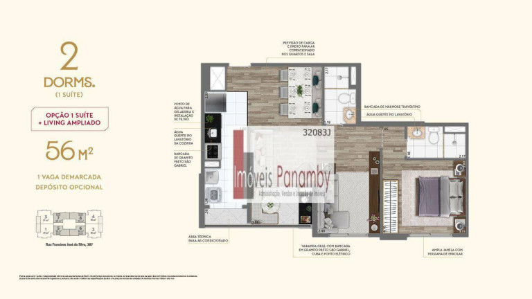 Imagem Apartamento com 2 Quartos à Venda, 56 m² em Vila Andrade - São Paulo Imagem Apartamento com 2 Quartos à Venda, 56 m² em Vila Andrade - São Paulo