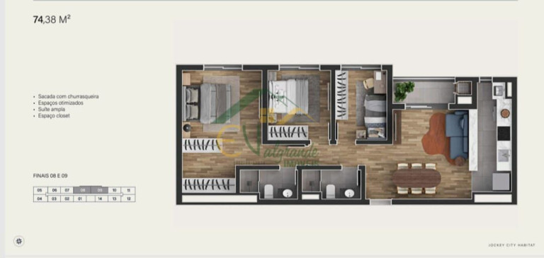 Imagem Apartamento com 3 Quartos à Venda, 66 m² em Estância Pinhais - Pinhais Imagem Apartamento com 3 Quartos à Venda, 66 m² em Estância Pinhais - Pinhais