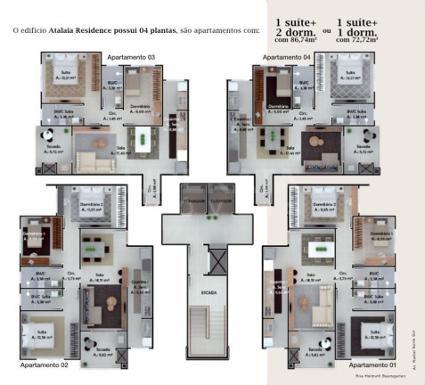 Imagem Apartamento com 2 Quartos à Venda, 73 m² em Gravatá - Navegantes Imagem Apartamento com 2 Quartos à Venda, 73 m² em Gravatá - Navegantes