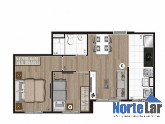 Imagem Apartamento com 2 Quartos à Venda, 43 m² em Vila Nova Cachoeirinha - São Paulo