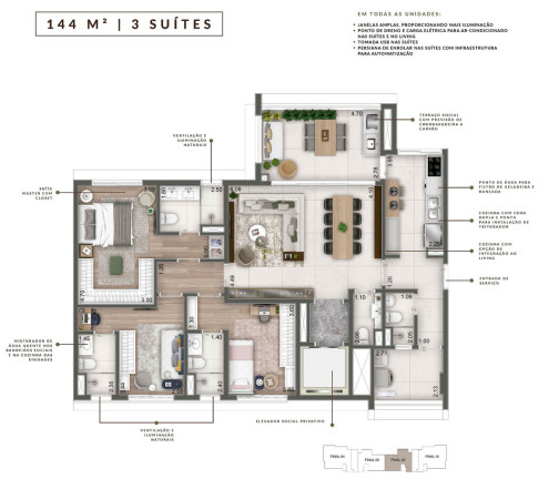 Imagem Apartamento com 3 Quartos à Venda, 144 m² em Perdizes - São Paulo