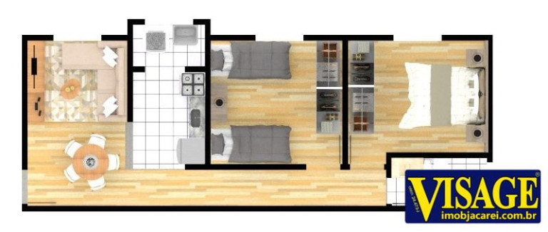 Imagem Apartamento com 2 Quartos à Venda, em Jd. Didinha - Jacareí Imagem Apartamento com 2 Quartos à Venda, em Jd. Didinha - Jacareí