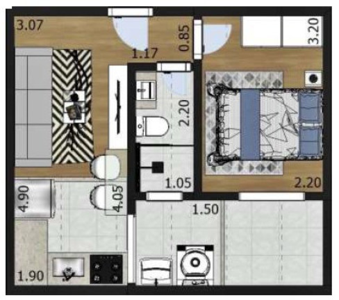 Imagem Apartamento com 1 Quarto à Venda, 26 m² em Parada Inglesa - São Paulo