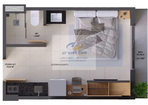 Imagem Apartamento com 1 Quarto à Venda, 22 m² em Jardim Oceania - João Pessoa Imagem Apartamento com 1 Quarto à Venda, 22 m² em Jardim Oceania - João Pessoa