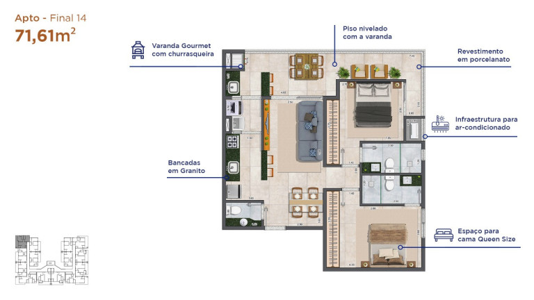 Imagem Apartamento com 2 Quartos à Venda, 61 m² em Praia Grande - Ubatuba
