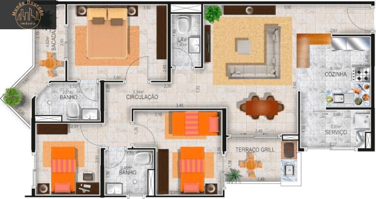 Imagem Apartamento com 3 Quartos à Venda, 82 m² em Jardim - Santo André