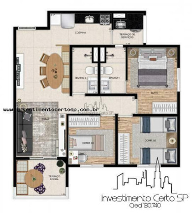 Imagem Apartamento com 3 Quartos à Venda, 68 m² em Mooca - São Paulo