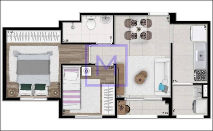 Apartamento com 2 Quartos à Venda, 38 m² em Itaquera - São Paulo