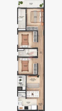 Imagem Apartamento com 3 Quartos à Venda, 153 m² em Centro - Pinhais