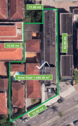 Terreno à Venda, 1.450 m² em Gonzaga - Santos