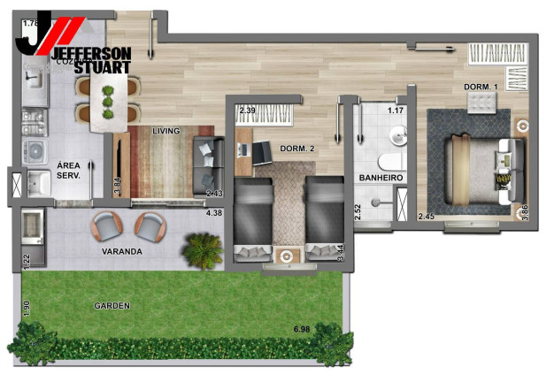 Imagem Apartamento com 2 Quartos à Venda, 54 m² em Jardim Do Vale - Guaratinguetá Imagem Apartamento com 2 Quartos à Venda, 54 m² em Jardim Do Vale - Guaratinguetá