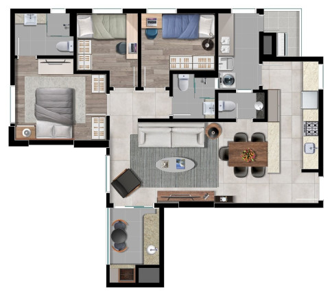 Imagem Apartamento com 3 Quartos à Venda, 95 m² em Centro - Curitiba
