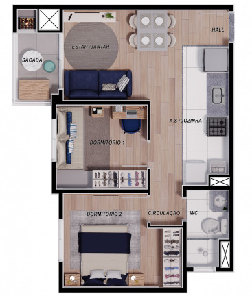 Imagem Apartamento com 2 Quartos à Venda, 44 m² em Itoupavazinha - Blumenau Imagem Apartamento com 2 Quartos à Venda, 44 m² em Itoupavazinha - Blumenau