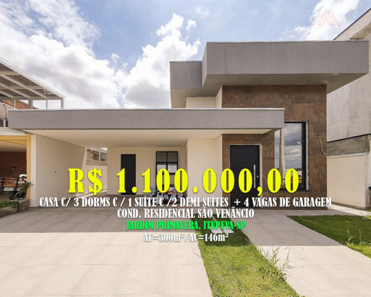 Casa com 3 Quartos à Venda, 146 m² em Jardim Primavera - Itupeva