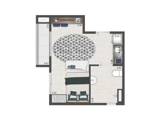 Imagem Apartamento com 2 Quartos à Venda, 35 m² em Moema - São Paulo