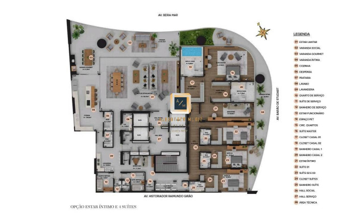 Imagem Apartamento com 5 Quartos à Venda, 637 m² em Meireles - Fortaleza Imagem Apartamento com 5 Quartos à Venda, 637 m² em Meireles - Fortaleza