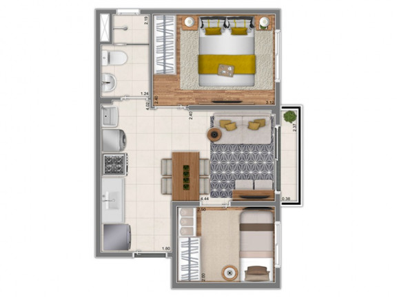 Imagem Imóvel com 2 Quartos à Venda, 34 m² em Socorro - São Paulo