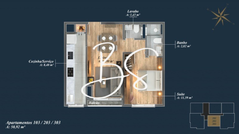 Imagem Apartamento com 2 Quartos à Venda, 77 m² em Avenida Central - Gramado
