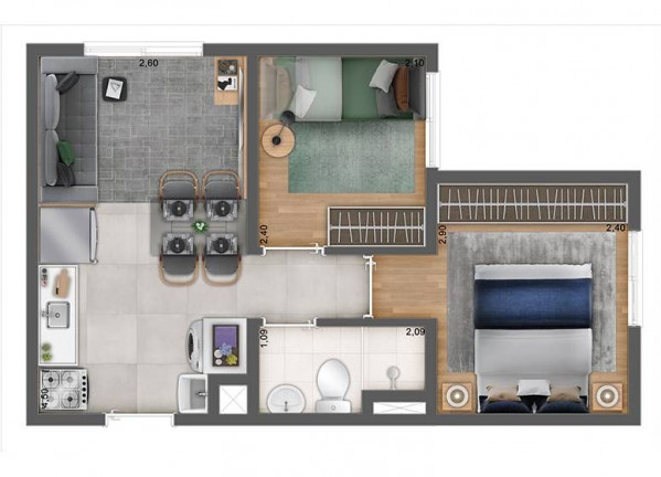 Imagem Apartamento com 2 Quartos à Venda, 33 m² em Vila Ré - São Paulo