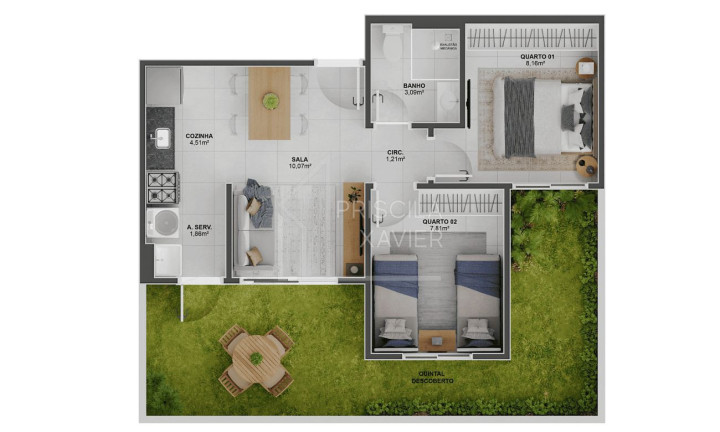 Imagem Apartamento com 2 Quartos à Venda, 42 m² em Aribiri - Vila Velha Imagem Apartamento com 2 Quartos à Venda, 42 m² em Aribiri - Vila Velha