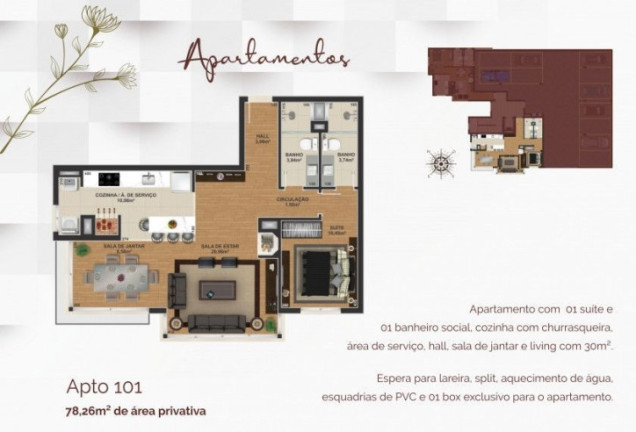 Imagem Apartamento com 1 Quarto à Venda, 78 m² em Floresta - Gramado