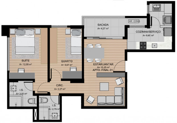 Imagem Apartamento com 2 Quartos à Venda, 67 m² em Bigorrilho - Curitiba Imagem Apartamento com 2 Quartos à Venda, 67 m² em Bigorrilho - Curitiba