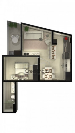 Imagem Apartamento com 1 Quarto à Venda, 30 m² em água Verde - Curitiba