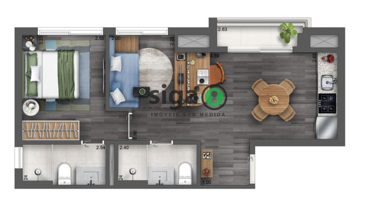 Apartamento com 2 Quartos à Venda, 45 m² em Chácara Santo Antônio (zona Sul) - São Paulo