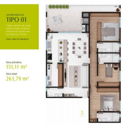 Imagem Apartamento com 3 Quartos à Venda, 151 m² em Centro - Cascavel Imagem Apartamento com 3 Quartos à Venda, 151 m² em Centro - Cascavel