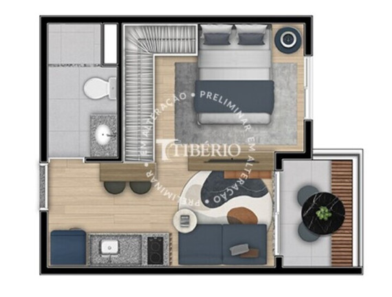 Imagem Apartamento com 1 Quarto à Venda, 35 m² em Tatuapé - São Paulo