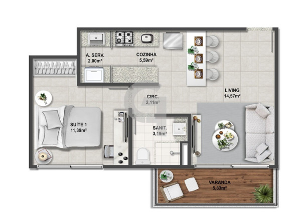 Imagem Apartamento com 1 Quarto à Venda, 50 m² em Caminho Das árvores - Salvador Imagem Apartamento com 1 Quarto à Venda, 50 m² em Caminho Das árvores - Salvador