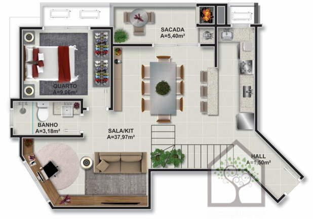 Imagem Apartamento com 3 Quartos à Venda, 129 m² em Itacorubi - Florianópolis