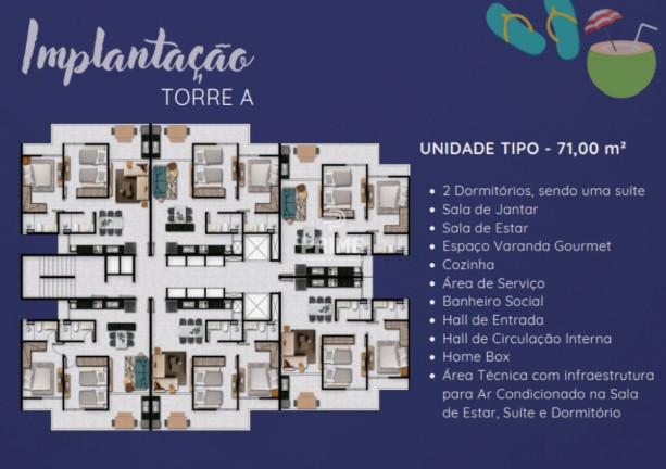 Imagem Apartamento com 2 Quartos à Venda, 71 m² em Massaguaçu - Caraguatatuba