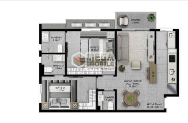 Imagem Apartamento com 2 Quartos à Venda, 75 m² em Córrego Grande - Florianópolis Imagem Apartamento com 2 Quartos à Venda, 75 m² em Córrego Grande - Florianópolis