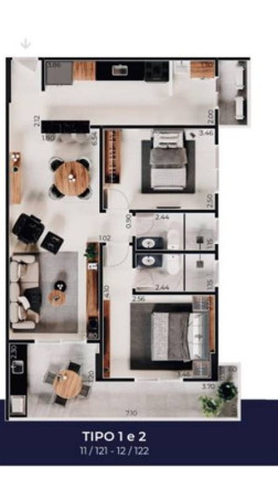 Imagem Apartamento com 2 Quartos à Venda, 78 m² em Guilhermina - Praia Grande
