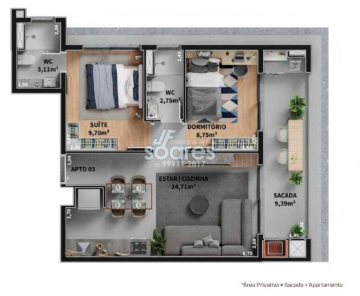 Imagem Apartamento com 2 Quartos à Venda, 71 m² em Centro - Pelotas