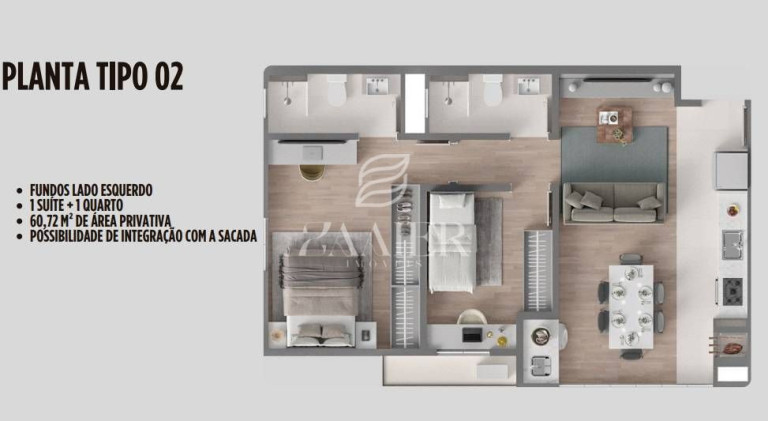 Imagem Apartamento com 2 Quartos à Venda, 61 m² em Saguaçu - Joinville