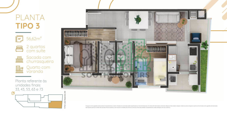 Imagem Apartamento com 2 Quartos à Venda,  em Capão Raso - Curitiba