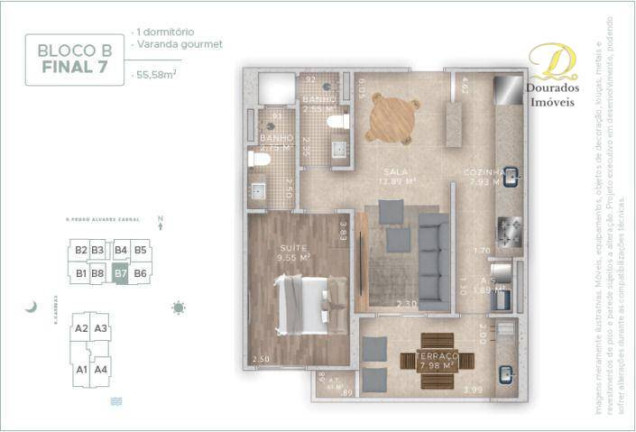 Imagem Apartamento com 1 Quarto à Venda, 54 m² em Aviação - Praia Grande