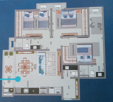 Imagem Apartamento com 1 Quarto à Venda, 42 m² em Martim De Sá - Caraguatatuba