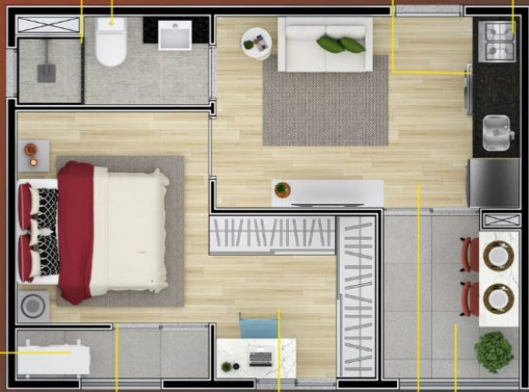 Imagem Apartamento com 1 Quarto à Venda, 30 m² em Campo Belo - São Paulo