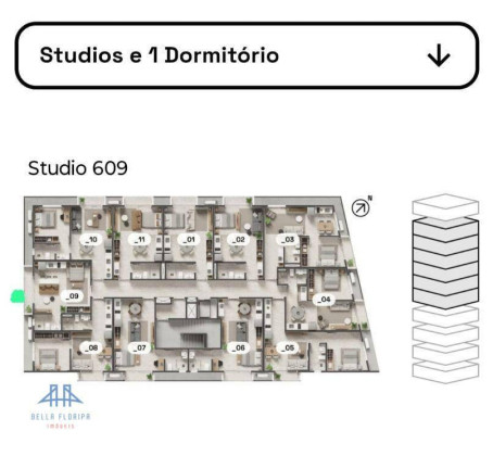 Imagem Studio com 1 Quarto à Venda, 33 m² em Córrego Grande - Florianópolis Imagem Studio com 1 Quarto à Venda, 33 m² em Córrego Grande - Florianópolis