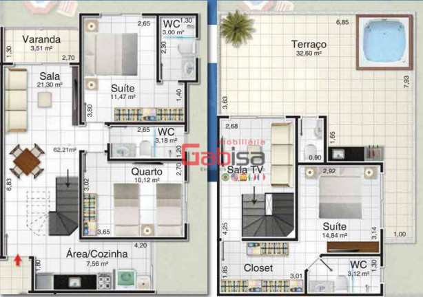 Imagem Cobertura com 3 Quartos à Venda, 132 m² em Palmeiras - Cabo Frio Imagem Cobertura com 3 Quartos à Venda, 132 m² em Palmeiras - Cabo Frio