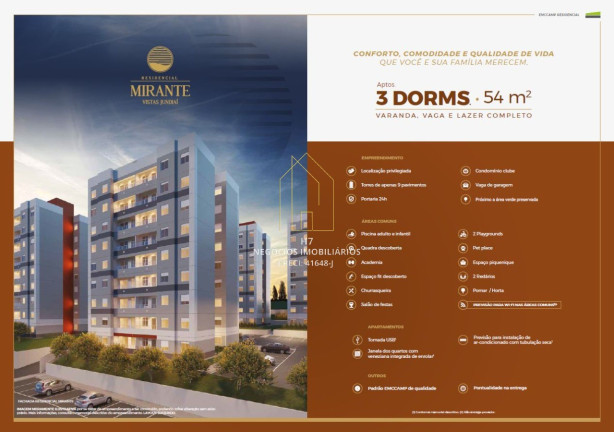 Imagem Apartamento com 3 Quartos à Venda, 54 m² em Jardim Carlos Gomes - Jundiaí