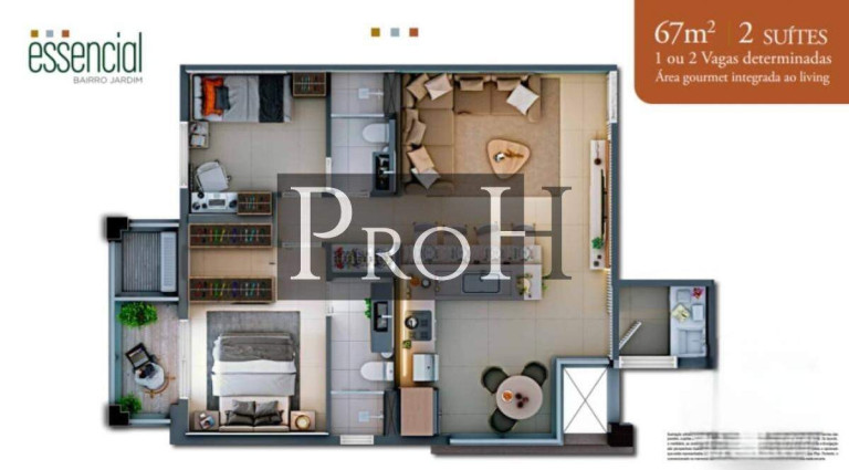 Imagem Apartamento com 2 Quartos à Venda, 67 m² em Jardim - Santo André Imagem Apartamento com 2 Quartos à Venda, 67 m² em Jardim - Santo André