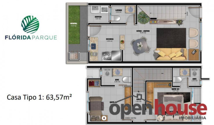 Imagem Casa com 2 Quartos à Venda, 63 m² em Parque Das árvores - Parnamirim